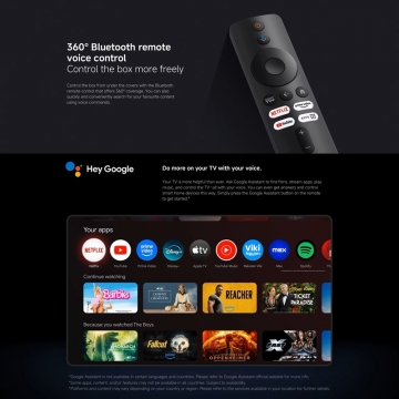 4K ТБ-приставка Xiaomi TV Box S (3rd Gen) (2 + 32 Гб, Global Version), MDZ-32-AA, процессор 4-ядерний Amlogic S905X5M Cortex-A55 Quad-Core, 2,5 ГГц (на 25% швидше в порівнянні з Xiaomi TV Box S (2nd Gen)), графічний процесор ARM-G310 V2 (на 130% швидше в порівнянні з Xiaomi TV Box S (2nd Gen)), оперативна пам’ять 2 Гб, постійна пам’ять: 32 Гб, 4K 60 FPS, Wi-Fi 6, Bluetooth 5.2, HDR 10+, Dolby Vision, Dolby Atmos, DTS:X, Google TV, пульт, OK Google, Київ, Киев