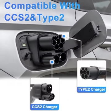Адаптер-перехідник для заряджання електромобілів CCS2 – CCS1 (AC+DC) Адаптер-перехідник для заряджання електромобілів CCS2 – CCS1 (AC+DC) для електромобілів з гніздом для заряджання CCS1, для заряджання від зарядних станцій CCS2 (швидке заряджання постійним струмом) та Type 2 (повільне заряджання змінним струмом), пиловологозахист IP54, максимальна потужність: 250 кВт (DC) та 8 кВт (AC), кнопка-перемикач між заряджанням постійним і змінним струмом, бокс для транспортування і зберігання, Київ, Киев