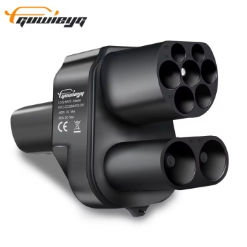 Адаптер-перехідник Guwieyg для заряджання електромобілів CCS2 – Tesla (DC) NACS J3400, Tesla Model 3, Tesla Model S, Tesla Model X, Tesla Model Y, використовується для заряджання від зарядних станцій стандарта CCS2 (швидке заряджання постійним струмом), матеріал корпуса: PA66 поліамід 66, IP54, максимальна потужність: 300 кВт, бокс для транспортування і зберігання, виробник Guwieyg (Китай), Київ, Киев