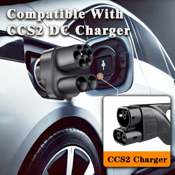 Адаптер-перехідник Guwieyg для заряджання електромобілів CCS2 – Tesla (DC) NACS J3400, Tesla Model 3, Tesla Model S, Tesla Model X, Tesla Model Y, використовується для заряджання від зарядних станцій стандарта CCS2 (швидке заряджання постійним струмом), матеріал корпуса: PA66 поліамід 66, IP54, максимальна потужність: 300 кВт, бокс для транспортування і зберігання, виробник Guwieyg (Китай), Київ, Киев