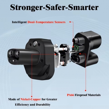 Адаптер-перехідник Guwieyg для заряджання електромобілів CCS2 – Tesla (DC) NACS J3400, Tesla Model 3, Tesla Model S, Tesla Model X, Tesla Model Y, використовується для заряджання від зарядних станцій стандарта CCS2 (швидке заряджання постійним струмом), матеріал корпуса: PA66 поліамід 66, IP54, максимальна потужність: 300 кВт, бокс для транспортування і зберігання, виробник Guwieyg (Китай), Київ, Киев