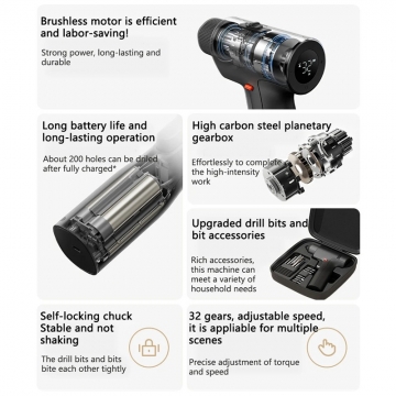 Бездротовий дриль / шурупокрут Xiaomi Mijia Brushless Electric Drill 2, модель MJWSDZO02QW, Київ, Киев