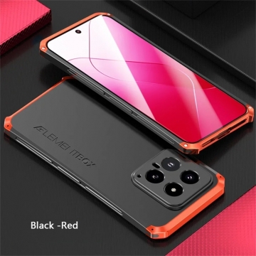 Чехол Element Case Solace (Element Box) для смартфона Xiaomi 14, противоударный бампер, корпус из поликарбоната, алюминиевые накладки, бампер состоит из трёх частей, скрученных четырьмя винтиками, в комплект входит отвёртка и 2 запасных винтика, резиновые прокладки на внутренней поверхности рамы для защиты корпуса смартфона, встроенные кнопки регулировки громкости, двойное отверстие для крепления ремешка, фабричная упаковка, Киев, Київ