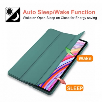 Чохол-книжка для Xiaomi Poco Pad / Xiaomi Redmi Pad Pro Чохол-книжка для планшета Xiaomi Poco Pad / Xiaomi Redmi Pad Pro, горизонтальний фліп, термополіуретан, мікрофайбер, смарт-чохол (екран вмикається при відкритті чохла і вимикається при закритті), 2 режими складання чохла: вертикальний для перегляду відео (65°), для малювання / набору текста (30°), Київ, Киев