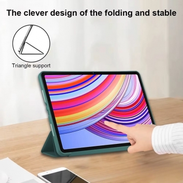Чохол-книжка для Xiaomi Poco Pad / Xiaomi Redmi Pad Pro Чохол-книжка для планшета Xiaomi Poco Pad / Xiaomi Redmi Pad Pro, горизонтальний фліп, термополіуретан, мікрофайбер, смарт-чохол (екран вмикається при відкритті чохла і вимикається при закритті), 2 режими складання чохла: вертикальний для перегляду відео (65°), для малювання / набору текста (30°), Київ, Киев