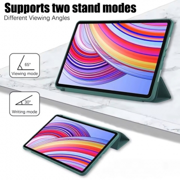 Чохол-книжка для Xiaomi Poco Pad / Xiaomi Redmi Pad Pro Чохол-книжка для планшета Xiaomi Poco Pad / Xiaomi Redmi Pad Pro, горизонтальний фліп, термополіуретан, мікрофайбер, смарт-чохол (екран вмикається при відкритті чохла і вимикається при закритті), 2 режими складання чохла: вертикальний для перегляду відео (65°), для малювання / набору текста (30°), Київ, Киев