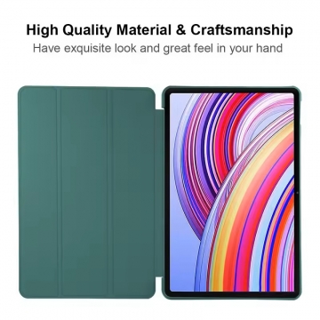 Чохол-книжка для Xiaomi Poco Pad / Xiaomi Redmi Pad Pro Чохол-книжка для планшета Xiaomi Poco Pad / Xiaomi Redmi Pad Pro, горизонтальний фліп, термополіуретан, мікрофайбер, смарт-чохол (екран вмикається при відкритті чохла і вимикається при закритті), 2 режими складання чохла: вертикальний для перегляду відео (65°), для малювання / набору текста (30°), Київ, Киев