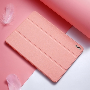 Чохол-книжка Dux Ducis (серія Domo) для Xiaomi Pad 6 / Xiaomi Pad 6 Pro, горизонтальний фліп, штучна шкіра, термополіуретан, ПВХ, мікрофайбер, захист кутів планшета «повітряними подушками», магнітне тримання чохла в закритому стані, смарт-чохол (екран вмикається при відкритті чохла і вимикається при закритті), 2 режими складання чохла, відділення для зберігання стилуса, металевий шильд «Dux Ducis» на лицьовому боці, чорний, синій, рожевий, Київ, Киев