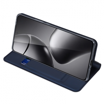 Чехол-книжка Dux Ducis Skin Pro для смартфона Xiaomi 14T, горизонтальный флип, искусственная кожа, накладка из термополиуретана, встроенные магниты для фиксации чехла в закрытом и открытом состоянии, отделение для платёжных карт / визиток, возможность трансформации чехла в подставку для просмотра видео, чёрный, синий, золотой, розовый, Киев, Київ