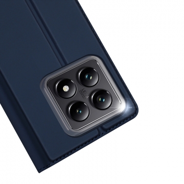 Чехол-книжка Dux Ducis Skin Pro для смартфона Xiaomi 14T Pro, горизонтальный флип, искусственная кожа, накладка из термополиуретана, встроенные магниты для фиксации чехла в закрытом и открытом состоянии, отделение для платёжных карт / визиток, возможность трансформации чехла в подставку для просмотра видео, чёрный, синий, золотой, розовый, Киев, Київ