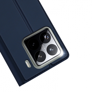 Чехол-книжка Dux Ducis Skin Pro для смартфона Xiaomi 15 Pro, горизонтальный флип, искусственная кожа, накладка из термополиуретана, встроенные магниты для фиксации чехла в закрытом и открытом состоянии, отделение для платёжных карт / визиток, возможность трансформации чехла в подставку для просмотра видео, чёрный, синий, золотой, розовый, Киев, Київ