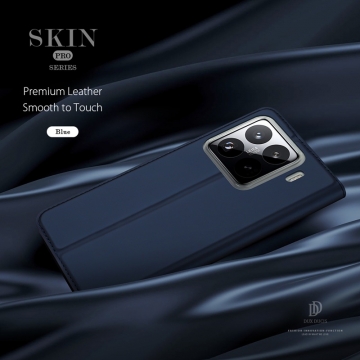 Чехол-книжка Dux Ducis Skin Pro для смартфона Xiaomi 15 Pro, горизонтальный флип, искусственная кожа, накладка из термополиуретана, встроенные магниты для фиксации чехла в закрытом и открытом состоянии, отделение для платёжных карт / визиток, возможность трансформации чехла в подставку для просмотра видео, чёрный, синий, золотой, розовый, Киев, Київ