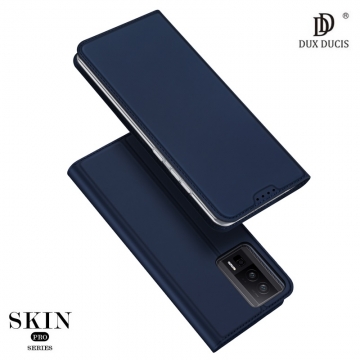 Чехол-книжка Dux Ducis Skin Pro для смартфона Xiaomi Poco F5 Pro / Xiaomi Redmi K60 / Xiaomi Redmi K60 Pro, горизонтальный флип, искусственная кожа, накладка из термополиуретана, встроенные магниты для фиксации чехла в закрытом и открытом состоянии, отделение для платёжных карт / визиток, возможность трансформации чехла в подставку для просмотра видео, чёрный, синий, золотой, розовый, Киев, Київ