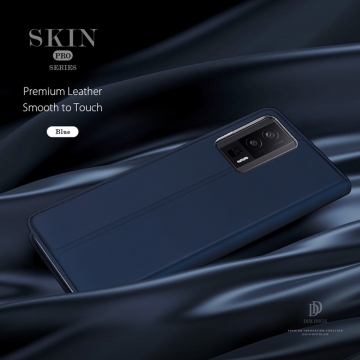 Чехол-книжка Dux Ducis Skin Pro для смартфона Xiaomi Poco F5 Pro / Xiaomi Redmi K60 / Xiaomi Redmi K60 Pro, горизонтальный флип, искусственная кожа, накладка из термополиуретана, встроенные магниты для фиксации чехла в закрытом и открытом состоянии, отделение для платёжных карт / визиток, возможность трансформации чехла в подставку для просмотра видео, чёрный, синий, золотой, розовый, Киев, Київ