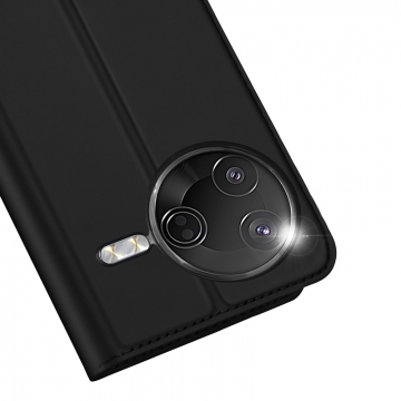 Чехол-книжка Dux Ducis Skin Pro для смартфона Xiaomi Poco F7 Pro / Xiaomi Redmi K80, горизонтальный флип, искусственная кожа, накладка из термополиуретана, встроенные магниты для фиксации чехла в закрытом и открытом состоянии, отделение для платёжных карт / визиток, возможность трансформации чехла в подставку для просмотра видео, чёрный, синий, золотой, розовый, Киев, Київ