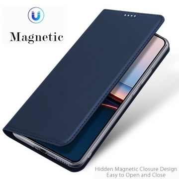 Чехол-книжка Dux Ducis Skin Pro для смартфона Xiaomi Poco F7 Ultra / Xiaomi Redmi K80 Pro, горизонтальный флип, искусственная кожа, накладка из термополиуретана, встроенные магниты для фиксации чехла в закрытом и открытом состоянии, отделение для платёжных карт / визиток, возможность трансформации чехла в подставку для просмотра видео, чёрный, синий, золотой, розовый, Киев, Київ