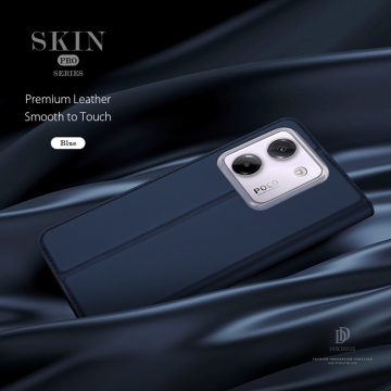 Чохол-книжка Dux Ducis (серія Skin Pro) для Xiaomi Poco M7 Pro 5G Чехол-книжка Dux Ducis Skin Pro для смартфона Xiaomi Poco M7 Pro 5G, горизонтальный флип, искусственная кожа, накладка из термополиуретана, встроенные магниты для фиксации чехла в закрытом и открытом состоянии, отделение для платёжных карт / визиток, возможность трансформации чехла в подставку для просмотра видео, чёрный, синий, золотой, розовый, Киев, Київ
