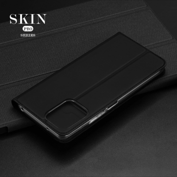 Чехол-книжка Dux Ducis Skin Pro для смартфона Xiaomi Redmi 12 / Xiaomi Redmi Note 12R, горизонтальный флип, искусственная кожа, накладка из термополиуретана, встроенные магниты для фиксации чехла в закрытом и открытом состоянии, отделение для платёжных карт / визиток, возможность трансформации чехла в подставку для просмотра видео, чёрный, синий, золотой, розовый, Киев, Київ