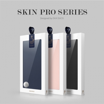 Чехол-книжка Dux Ducis Skin Pro для смартфона Xiaomi Redmi 12 / Xiaomi Redmi Note 12R, горизонтальный флип, искусственная кожа, накладка из термополиуретана, встроенные магниты для фиксации чехла в закрытом и открытом состоянии, отделение для платёжных карт / визиток, возможность трансформации чехла в подставку для просмотра видео, чёрный, синий, золотой, розовый, Киев, Київ