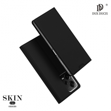 Чехол-книжка Dux Ducis Skin Pro для смартфона Xiaomi Redmi Note 12 Pro+ 5G, Xiaomi Redmi Note 12 Pro Plus 5G, горизонтальный флип, искусственная кожа, накладка из термополиуретана, встроенные магниты для фиксации чехла в закрытом и открытом состоянии, отделение для платёжных карт / визиток, возможность трансформации чехла в подставку для просмотра видео, чёрный, синий, золотой, розовый, Киев, Київ