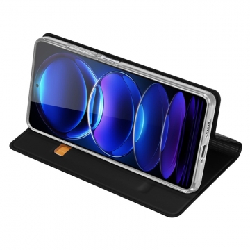 Чехол-книжка Dux Ducis Skin Pro для смартфона Xiaomi Redmi Note 12 Pro+ 5G, Xiaomi Redmi Note 12 Pro Plus 5G, горизонтальный флип, искусственная кожа, накладка из термополиуретана, встроенные магниты для фиксации чехла в закрытом и открытом состоянии, отделение для платёжных карт / визиток, возможность трансформации чехла в подставку для просмотра видео, чёрный, синий, золотой, розовый, Киев, Київ