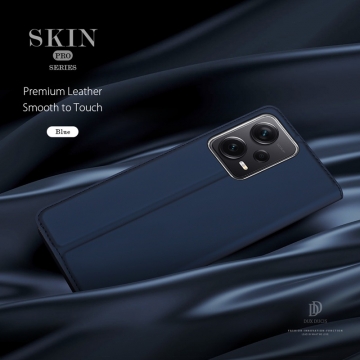 Чехол-книжка Dux Ducis Skin Pro для смартфона Xiaomi Redmi Note 12 Pro+ 5G, Xiaomi Redmi Note 12 Pro Plus 5G, горизонтальный флип, искусственная кожа, накладка из термополиуретана, встроенные магниты для фиксации чехла в закрытом и открытом состоянии, отделение для платёжных карт / визиток, возможность трансформации чехла в подставку для просмотра видео, чёрный, синий, золотой, розовый, Киев, Київ