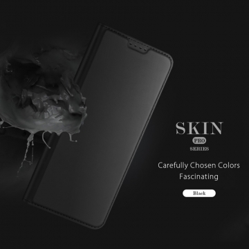 Чехол-книжка Dux Ducis Skin Pro для смартфона Xiaomi Redmi Note 13 5G, горизонтальный флип, искусственная кожа, накладка из термополиуретана, встроенные магниты для фиксации чехла в закрытом и открытом состоянии, отделение для платёжных карт / визиток, возможность трансформации чехла в подставку для просмотра видео, чёрный, синий, золотой, розовый, Киев, Київ