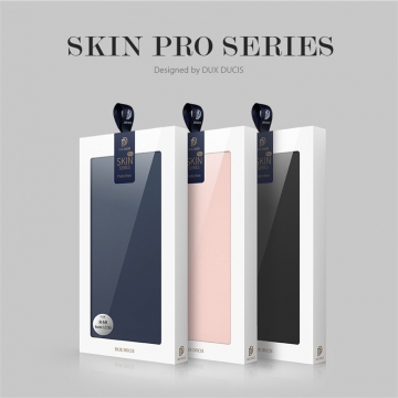 Чехол-книжка Dux Ducis Skin Pro для смартфона Xiaomi Redmi Note 13 5G, горизонтальный флип, искусственная кожа, накладка из термополиуретана, встроенные магниты для фиксации чехла в закрытом и открытом состоянии, отделение для платёжных карт / визиток, возможность трансформации чехла в подставку для просмотра видео, чёрный, синий, золотой, розовый, Киев, Київ