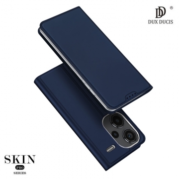 Чехол-книжка Dux Ducis Skin Pro для смартфона Xiaomi Redmi Note 13 Pro+, Xiaomi Redmi Note 13 Pro Plus, горизонтальный флип, искусственная кожа, накладка из термополиуретана, встроенные магниты для фиксации чехла в закрытом и открытом состоянии, отделение для платёжных карт / визиток, возможность трансформации чехла в подставку для просмотра видео, чёрный, синий, золотой, розовый, Киев, Київ