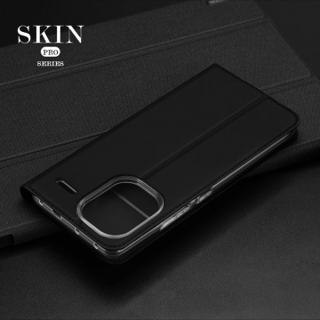 Чехол-книжка Dux Ducis Skin Pro для смартфона Xiaomi Redmi Note 13 Pro+, Xiaomi Redmi Note 13 Pro Plus, горизонтальный флип, искусственная кожа, накладка из термополиуретана, встроенные магниты для фиксации чехла в закрытом и открытом состоянии, отделение для платёжных карт / визиток, возможность трансформации чехла в подставку для просмотра видео, чёрный, синий, золотой, розовый, Киев, Київ