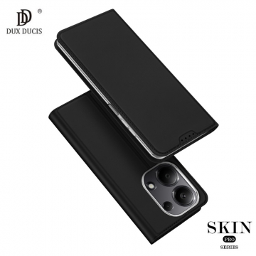 Чехол-книжка Dux Ducis Skin Pro для смартфона Xiaomi Redmi Note 13 Pro 4G / Xiaomi Poco M6 Pro, горизонтальный флип, искусственная кожа, накладка из термополиуретана, встроенные магниты для фиксации чехла в закрытом и открытом состоянии, отделение для платёжных карт / визиток, возможность трансформации чехла в подставку для просмотра видео, чёрный, синий, золотой, розовый, Киев, Київ