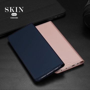 Чехол-книжка Dux Ducis Skin Pro для смартфона Xiaomi Redmi Note 14 4G, горизонтальный флип, искусственная кожа, накладка из термополиуретана, встроенные магниты для фиксации чехла в закрытом и открытом состоянии, отделение для платёжных карт / визиток, возможность трансформации чехла в подставку для просмотра видео, чёрный, синий, золотой, розовый, Киев, Київ