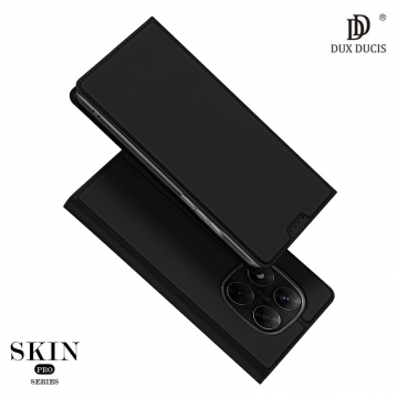 Чехол-книжка Dux Ducis Skin Pro для смартфона Xiaomi Redmi Note 14 Pro 4G, горизонтальный флип, искусственная кожа, накладка из термополиуретана, встроенные магниты для фиксации чехла в закрытом и открытом состоянии, отделение для платёжных карт / визиток, возможность трансформации чехла в подставку для просмотра видео, чёрный, синий, золотой, розовый, Киев, Київ