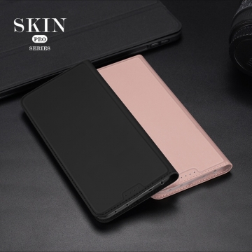 Чехол-книжка Dux Ducis Skin Pro для смартфона Xiaomi Redmi Note 14 Pro 4G, горизонтальный флип, искусственная кожа, накладка из термополиуретана, встроенные магниты для фиксации чехла в закрытом и открытом состоянии, отделение для платёжных карт / визиток, возможность трансформации чехла в подставку для просмотра видео, чёрный, синий, золотой, розовый, Киев, Київ