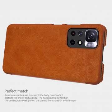 Чохол-книжка Nillkin (серія QIN) для Xiaomi Poco M4 Pro 5G / Xiaomi Redmi Note 11S 5G / Xiaomi Redmi Note 11T 5G / Xiaomi Redmi Note 11 5G (China) Чехол-книжка Nillkin (серия Qin) для смартфона Xiaomi Poco M4 Pro 5G / Xiaomi Redmi Note 11S 5G / Xiaomi Redmi Note 11T 5G / Xiaomi Redmi Note 11 5G (China), чехол-книжка, противоударный чехол, горизонтальный флип, пластик, искусственная кожа, PU, чёрный, коричневый, красный, Киев, Київ