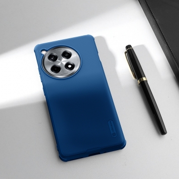 Чохол-накладка Nillkin Super Frosted Shield Pro для смартфона OnePlus 12R / OnePlus Ace 3, задня панель з полікарбоната + рама з термополіуретана, поєднання жорсткості з гнучкістю, додатковий захист кутів смартфона кутовими бамперами, накладки на кнопки живлення й регулювання гучності, чорний, синій, зелений, червоний, Київ, Киев