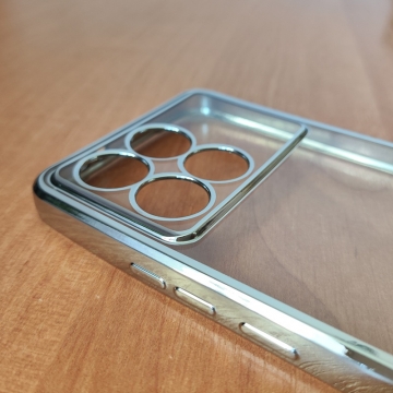 Чохол-накладка з кольоровим покриттям для Xiaomi Poco F6 Pro / Xiaomi Redmi K70 / Xiaomi Redmi K70 Pro Чохол-накладка з кольоровим покриттям для Xiaomi Poco F6 Pro / Xiaomi Redmi K70 / Xiaomi Redmi K70 Pro, прозорий термополіуретан, виділені кольором рама і блок камер, додатковий захист кутів смартфона «повітряними подушками», накладка на кнопки регулювання гучності, Київ, Киев