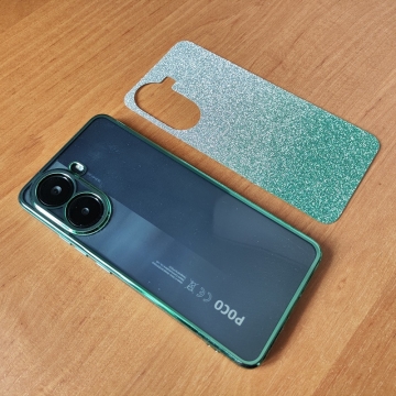 Чохол-накладка з кольоровим покриттям для смартфона Xiaomi Poco X7 Pro / Xiaomi Redmi Turbo 4, прозорий термополіуретан, виділені кольором рама і блок камер, знімна підкладка для зміни кольору задньої панелі, додатковий захист кутів смартфона «повітряними подушками», накладка на кнопки регулювання гучності, Київ, Киев