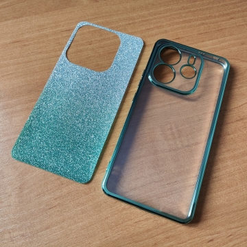 Чохол-накладка з кольоровим покриттям для Xiaomi Redmi Note 14 4G Чохол-накладка з кольоровим покриттям для Xiaomi Redmi Note 14 4G, прозорий термополіуретан, виділені кольором рама і блок камер, знімна підкладка для зміни кольору задньої панелі, додатковий захист кутів смартфона «повітряними подушками», накладка на кнопки регулювання гучності, Київ, Киев