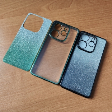 Чохол-накладка з кольоровим покриттям для Xiaomi Redmi Note 14 4G Чохол-накладка з кольоровим покриттям для Xiaomi Redmi Note 14 4G, прозорий термополіуретан, виділені кольором рама і блок камер, знімна підкладка для зміни кольору задньої панелі, додатковий захист кутів смартфона «повітряними подушками», накладка на кнопки регулювання гучності, Київ, Киев