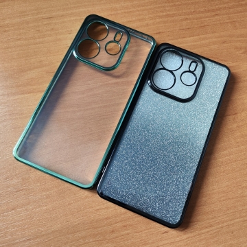 Чохол-накладка з кольоровим покриттям для Xiaomi Redmi Note 14 4G Чохол-накладка з кольоровим покриттям для Xiaomi Redmi Note 14 4G, прозорий термополіуретан, виділені кольором рама і блок камер, знімна підкладка для зміни кольору задньої панелі, додатковий захист кутів смартфона «повітряними подушками», накладка на кнопки регулювання гучності, Київ, Киев