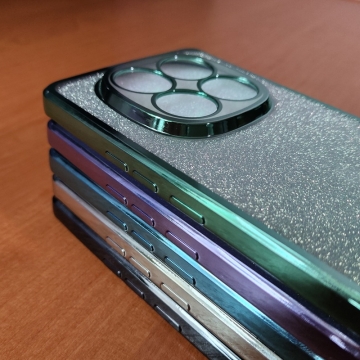 Чохол-накладка з кольоровим покриттям для смартфона Xiaomi Redmi Note 14 Pro 4G, прозорий термополіуретан, виділені кольором рама і блок камер, знімна підкладка для зміни кольору задньої панелі, додатковий захист кутів смартфона «повітряними подушками», накладка на кнопки регулювання гучності, Київ, Киев