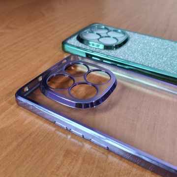 Чохол-накладка з кольоровим покриттям для смартфона Xiaomi Redmi Note 14 Pro 4G, прозорий термополіуретан, виділені кольором рама і блок камер, знімна підкладка для зміни кольору задньої панелі, додатковий захист кутів смартфона «повітряними подушками», накладка на кнопки регулювання гучності, Київ, Киев