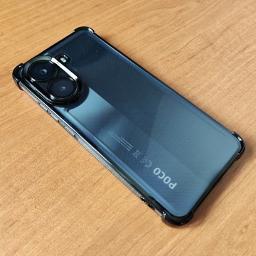 Чохол-накладка з кольоровим покриттям для смартфона Xiaomi Poco X7 Pro / Xiaomi Redmi Turbo 4, прозорий термополіуретан, виділені кольором рама і блок камер, додатковий захист кутів смартфона «повітряними подушками», захист блоку камер, накладка на кнопки регулювання гучності, Київ, Киев