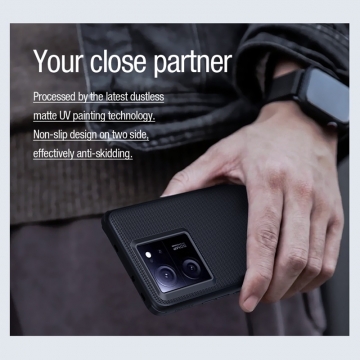 Чохол-накладка з вбудованим магнітом Nillkin Super Frosted Shield Pro Magnetic для смартфона Xiaomi 13T / Xiaomi 13T Pro / Xiaomi Redmi K60 Ultra, MagSafe, задня панель з полікарбоната, рама з термополіуретана, захист кутів смартфона «повітряними подушками», накладки на кнопки живлення й регулювання гучності, вбудоване магнітне кільце з 36-х неодимових магнітів N52, подвійний отвір для кріплення ремінця, Київ, Киев