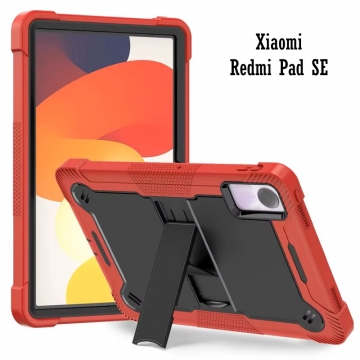 Чохол-накладка з висувною підставкою для планшета Xiaomi Redmi Pad SE, задня панель з полікарбоната + рама з термополіуретана, поєднання жорсткості з гнучкістю, накладка на кнопки живлення та регулювання гучності, висувна підставка для перегляду відео, Київ, Киев