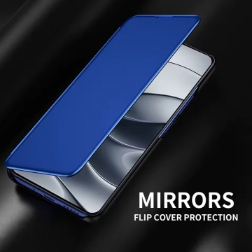 Зеркальный чехол-книжка-подставка Mirror Case для смартфона Xiaomi Redmi 14C / Xiaomi Poco C75, противоударный чехол, пластик + полиуретан, смарт-чехол (при открытии чехла экран включается), Kview Magic Mirror, возможность трансформации чехла в подставку для просмотра видео, чёрный, синий, фиолетовый, золотой, розовый, Киев, Київ