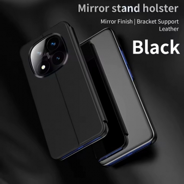 Зеркальный чехол-книжка-подставка Mirror Case для смартфона Xiaomi Redmi Note 14 Pro 5G / Xiaomi Poco X7, противоударный чехол, пластик + полиуретан, смарт-чехол (при открытии чехла экран включается), Kview Magic Mirror, возможность трансформации чехла в подставку для просмотра видео, чёрный, синий, фиолетовый, золотой, розовый, Киев, Київ