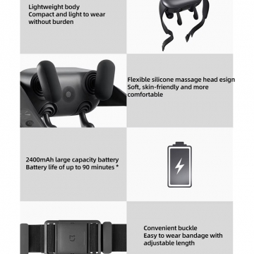 Масажер для плечей і шиї Xiaomi Mijia Smart Shoulder and Neck Massager Масажер для плечей і шиї Xiaomi Mijia Smart Shoulder and Neck Massager, MJJJAMY01YMYY, імітує рухи рук професійного масажиста, 2 пари масажних головок, 9 режимів масажу (6 передвстановлених + 3 користувацьких), функція підігріву (режим гарячого SPA-компреса) з двома рівнями інтенсивності, Mi Home («материковий Китай»), 2 способи фіксації масажера, акумулятор 2400 мА/г, одного заряда вистачає до 90 хвилин роботи, USB Type-C, Київ, Киев