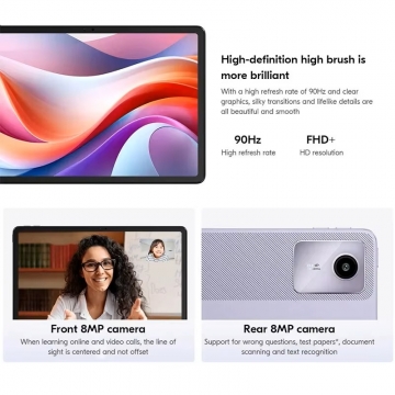 Планшетний комп’ютер Lenovo Xiaoxin Pad 2024 (8 + 128 Гб) Планшетний комп’ютер Lenovo Xiaoxin Pad 2024 (8 + 128 Гб), металевий корпус, Snapdragon 685, 8 Гб RAM + 128 Гб ROM, екран 11'' IPS 1920 * 1200, 90 Гц, основна камера 8 МП, селфі камера 8 МП, акумулятор 7040 мА/г, 20 Вт, Wi-Fi, Bluetooth 5.1, GPS, OTG, USB Type-C, стереодинаміки, 3,5 мм аудіоджек, ZUI 15, Android 13, УКРАЇНСЬКА МОВА, GOOGLE PLAY, Київ, Киев